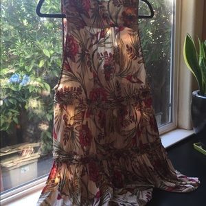 Free People cream tunic splashed with flowers M